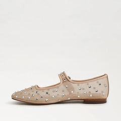 Michaela Shine Mary Jane Flat-Vintage Pink Mesh
