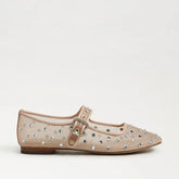 Michaela Shine Mary Jane Flat-Vintage Pink Mesh