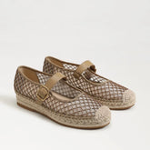 Mackie Mesh Espadrille Mary Jane-Brushed Gold/Cyprus Tan Mesh