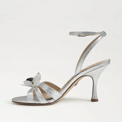 Joanna Stiletto Sandal-Soft Silver Faux Leather