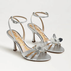 Joanna Stiletto Sandal-Soft Silver Faux Leather
