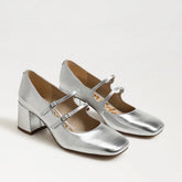 Sarah Mary Jane Pump-Soft Silver Leather