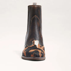 West Ankle Boot-Cow Print Calf Hair