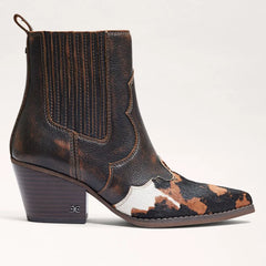 West Ankle Boot-Cow Print Calf Hair