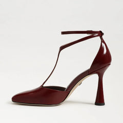 Everett T-Strap Pump-Cabernet Red Leather