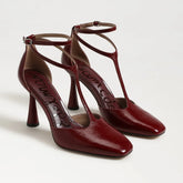 Everett T-Strap Pump-Cabernet Red Leather