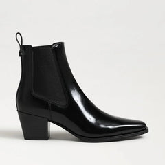 Ashtyn Ankle Bootie-Black Leather