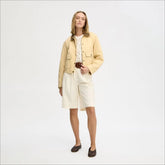 Crop Barn Jacket-Butter