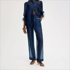 Drawstring Pant-Navy
