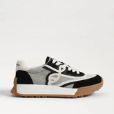 Luna Sneaker-Black Suede/White Leather