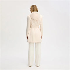 Double Breasted Hood Trench-Linen