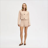 Cropped Jacket-Sand