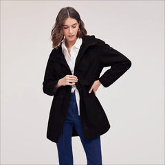 Hooded Anorak Jacket-Black