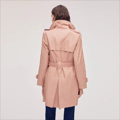 Single Breasted Trench Coat-Blush