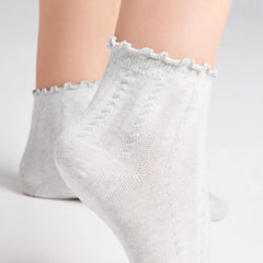 3 Pack Cotton Blend Pointelle Midanklet
