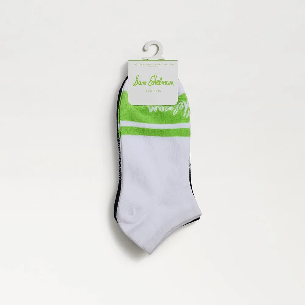 3 Pack Cotton Blend Logo Low Sock
