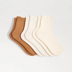 3 Pack Waffle Midi Boot Socks