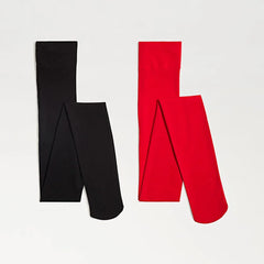2 Pack Microfabric Tights-Red Mutli