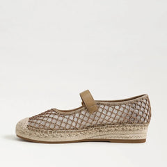 Mackie Mesh Espadrille Mary Jane-Brushed Gold/Cyprus Tan Mesh