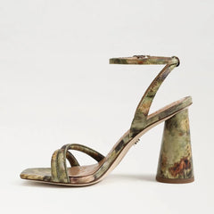Kia Block Heel Sandal-Sage Multi Leather