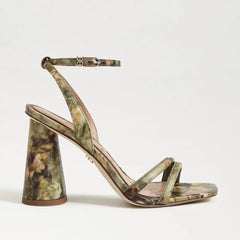 Kia Block Heel Sandal-Sage Multi Leather