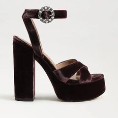 Savannah Glow Platform Dress Sandal-Parisian Plum Velvet