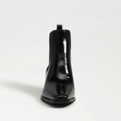 Ashtyn Ankle Bootie-Black Leather