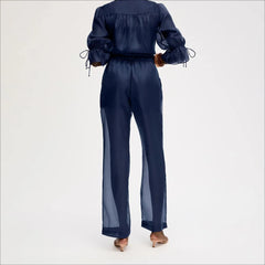 Drawstring Pant-Navy