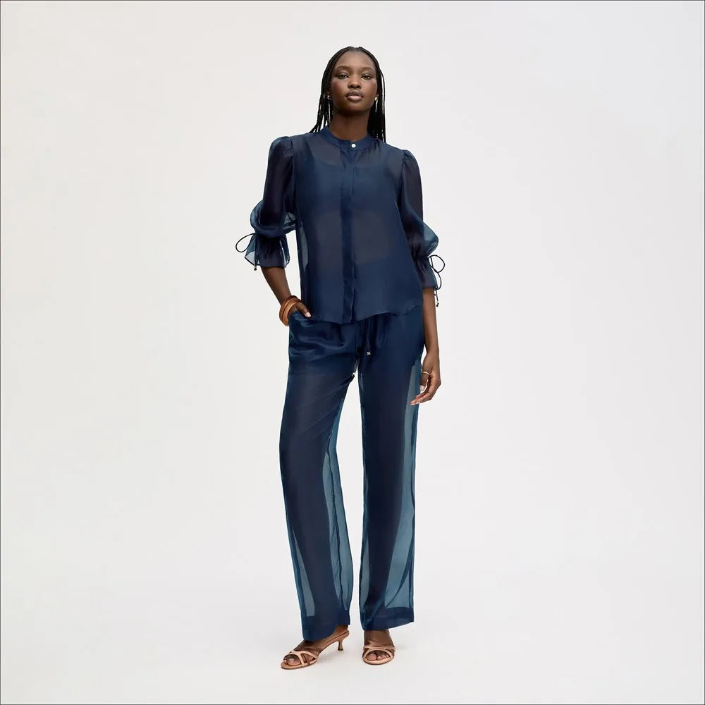 Drawstring Pant-Navy