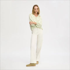 Gathered Boho Blouse-Willow Geo Floral