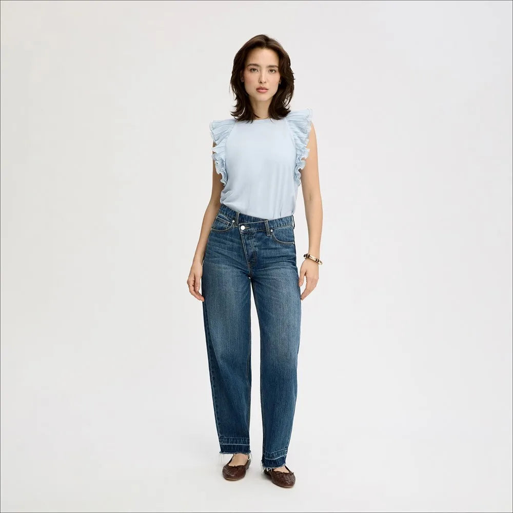 Mid Rise Slouchy Girlfriend Jean-Bozeman Med Wash