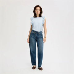 Mid Rise Slouchy Girlfriend Jean-Bozeman Med Wash