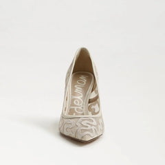Hazel Mesh Pointed Toe Pump-Modern Ivory Mesh Fabric