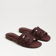 Bay Multicolor Slide Sandal-Brick Se Faux Raffia