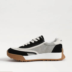 Luna Sneaker-Black Suede/White Leather