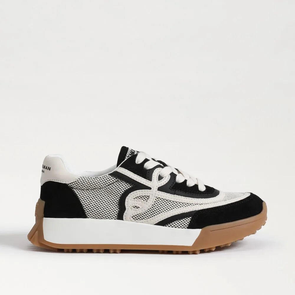 Luna Sneaker-Black Suede/White Leather