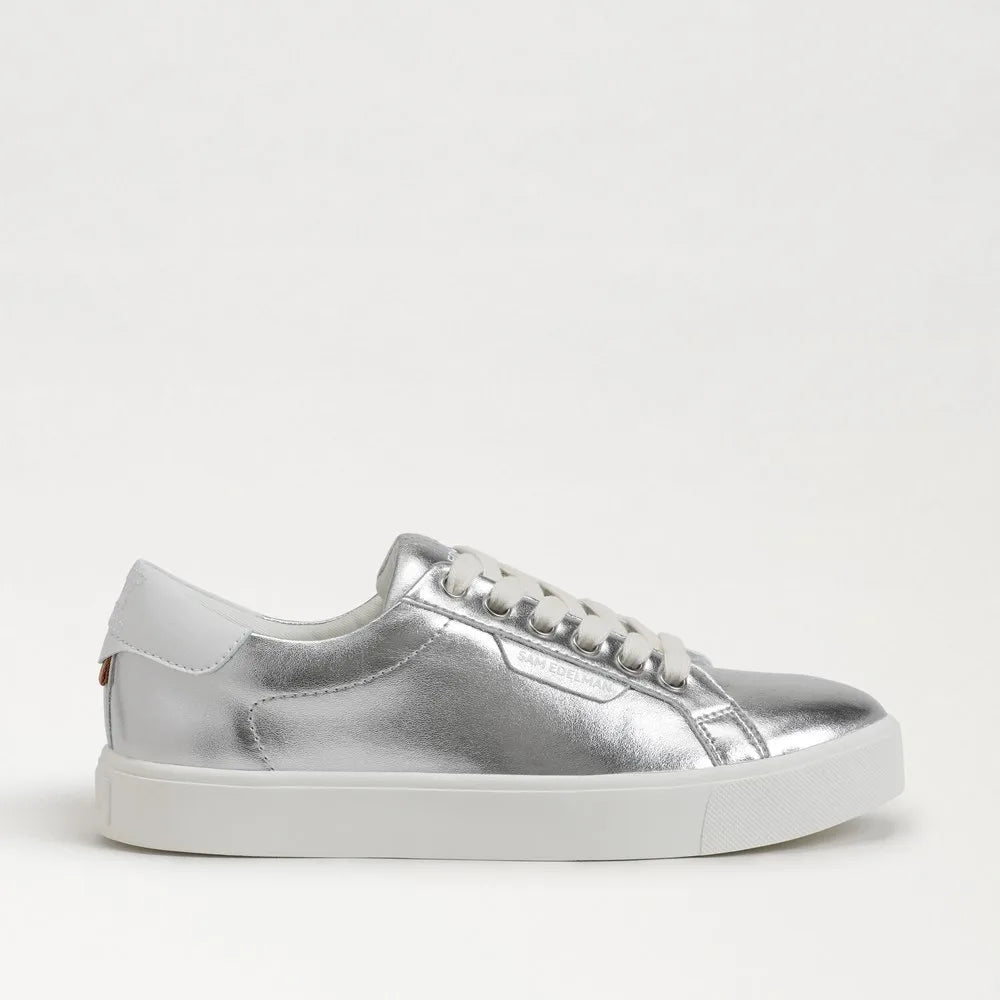 Ethyl Lace Up Sneaker-Soft Silver Leather