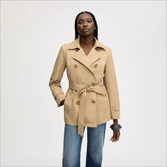 Double Breasted Trench-Birch