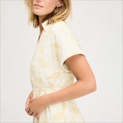 Shirt Ivory Mini Dress-Ivory