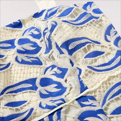 Artisanal Lace Midi Dress-Cobalt