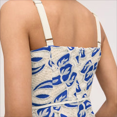 Artisanal Lace Midi Dress-Cobalt